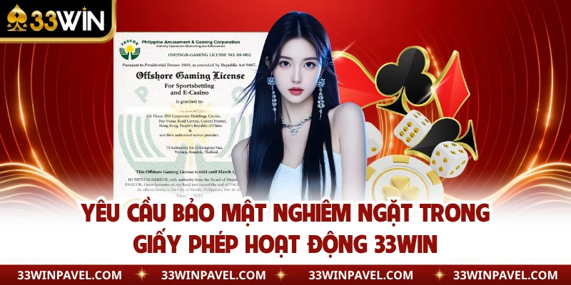 Yêu cầu bảo mật nghiêm ngặt trong giấy phép hoạt động 33WIN